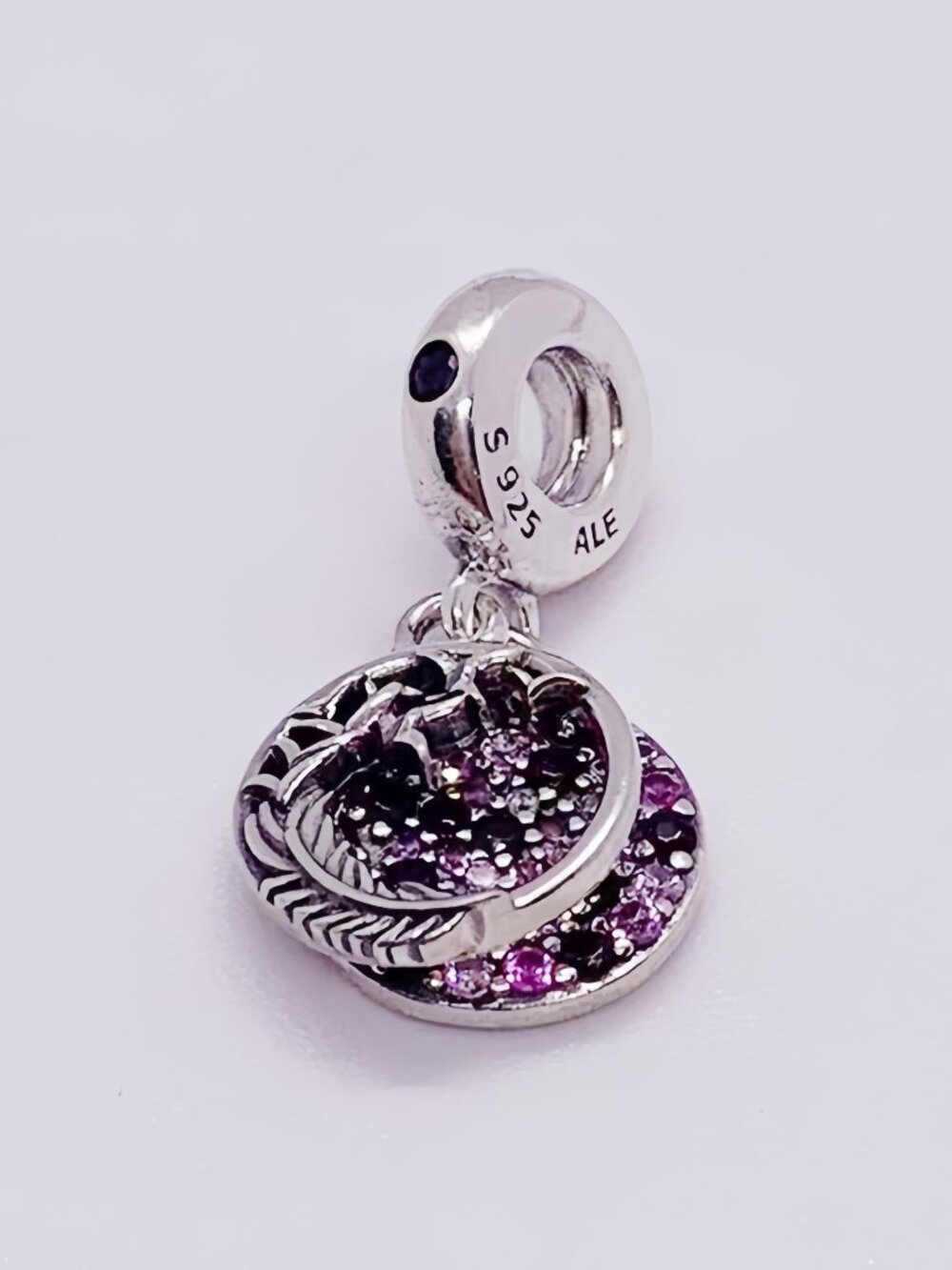 Pandora Pavé Feather Dangle Charm Pendant
